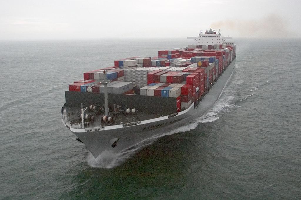 containers at sea